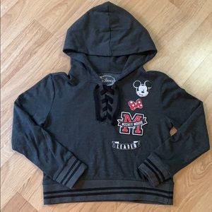 Mickey Mouse Crop Hoodie Sz S